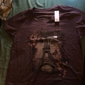 Purple Paris t shirt